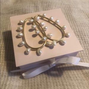 Nicola Bathie Pearl Hoop Earrings